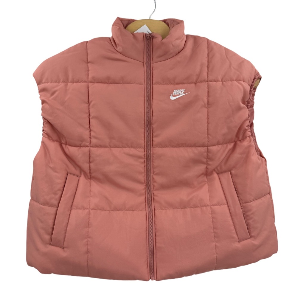 Nike Therma Fit Womens Classic Puffer Vest Full Zip‎ Oversized Size M